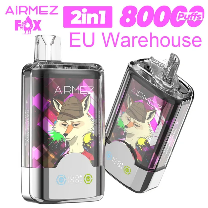 „Airmez 80000 Puffs 80K Fox 2 in 1 Dual“{4}}skoniai vienkartiniai garai
